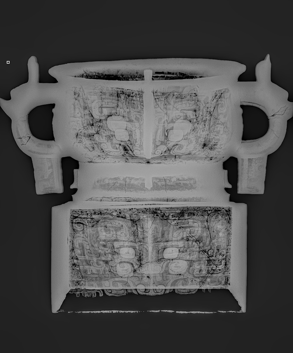 X-ray imaging of an art object revealing internal structur