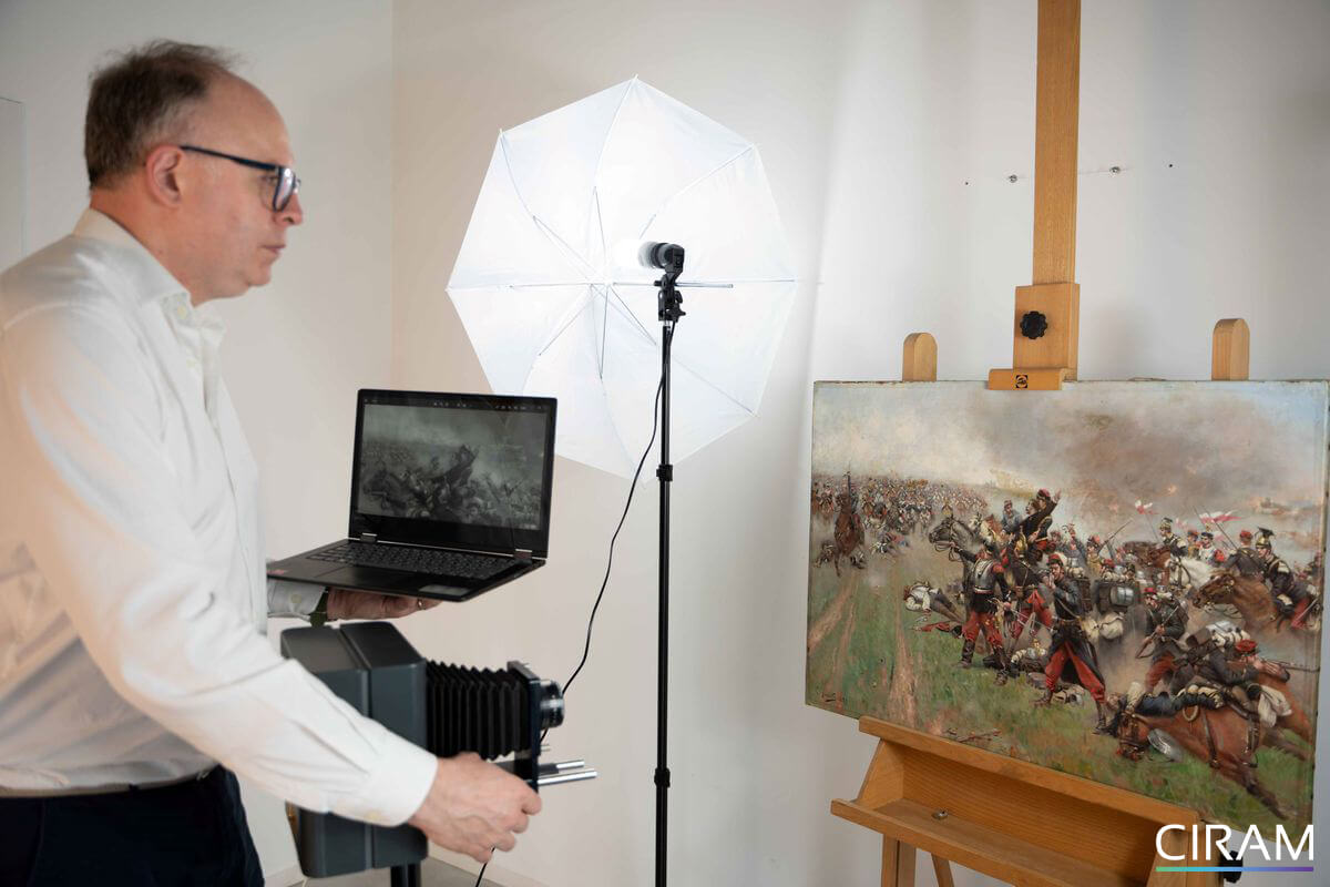 X-ray scanning of a painting performed by CIRAM