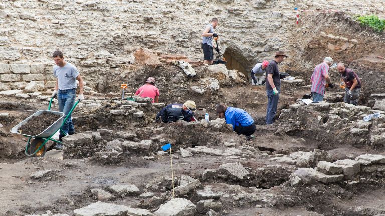 Preventive archaeology dig site