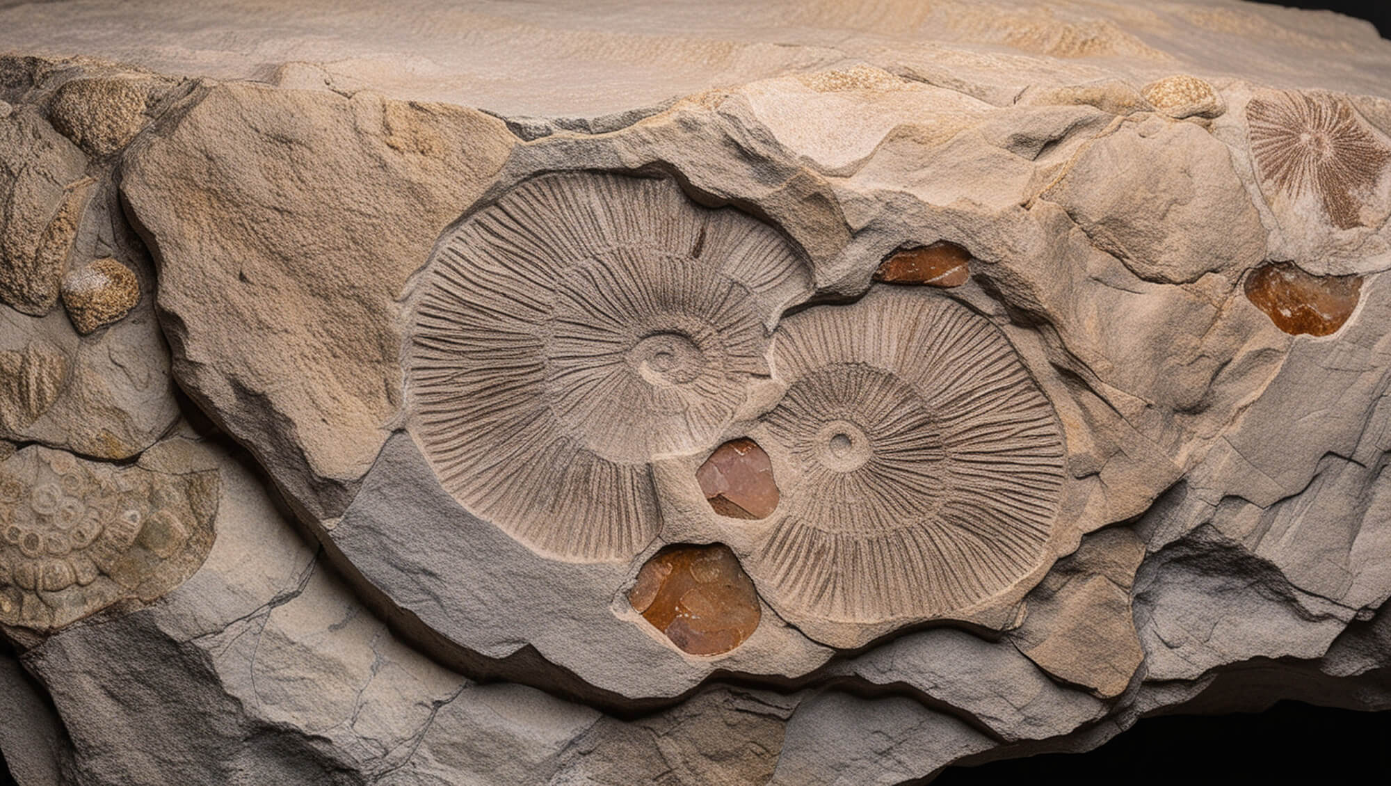 Close-up of a fossil