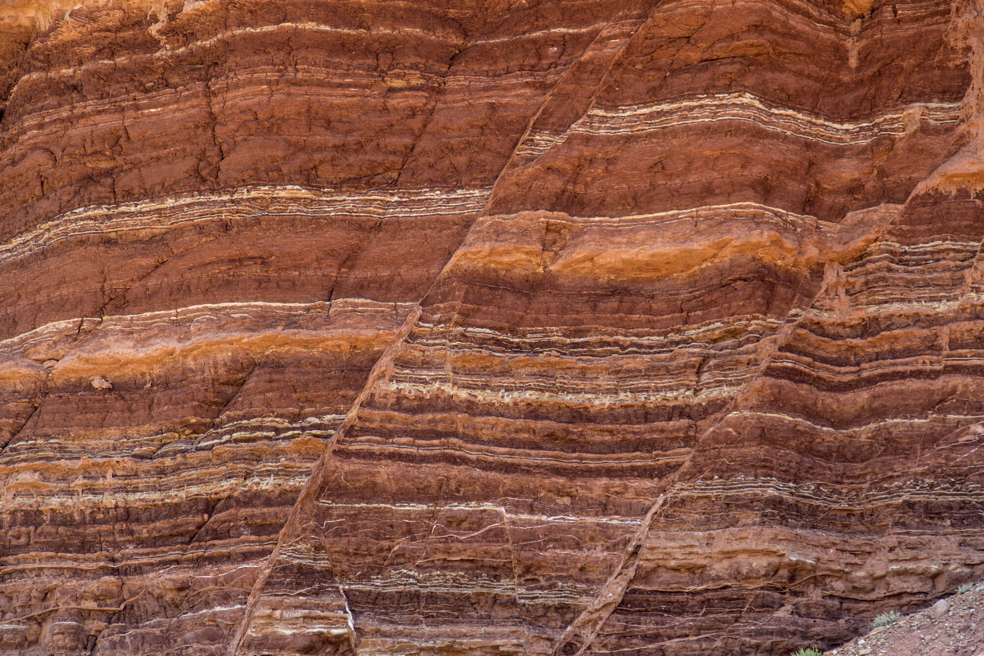 Geological rock illustrating optically stimulated luminescence dating of sediments